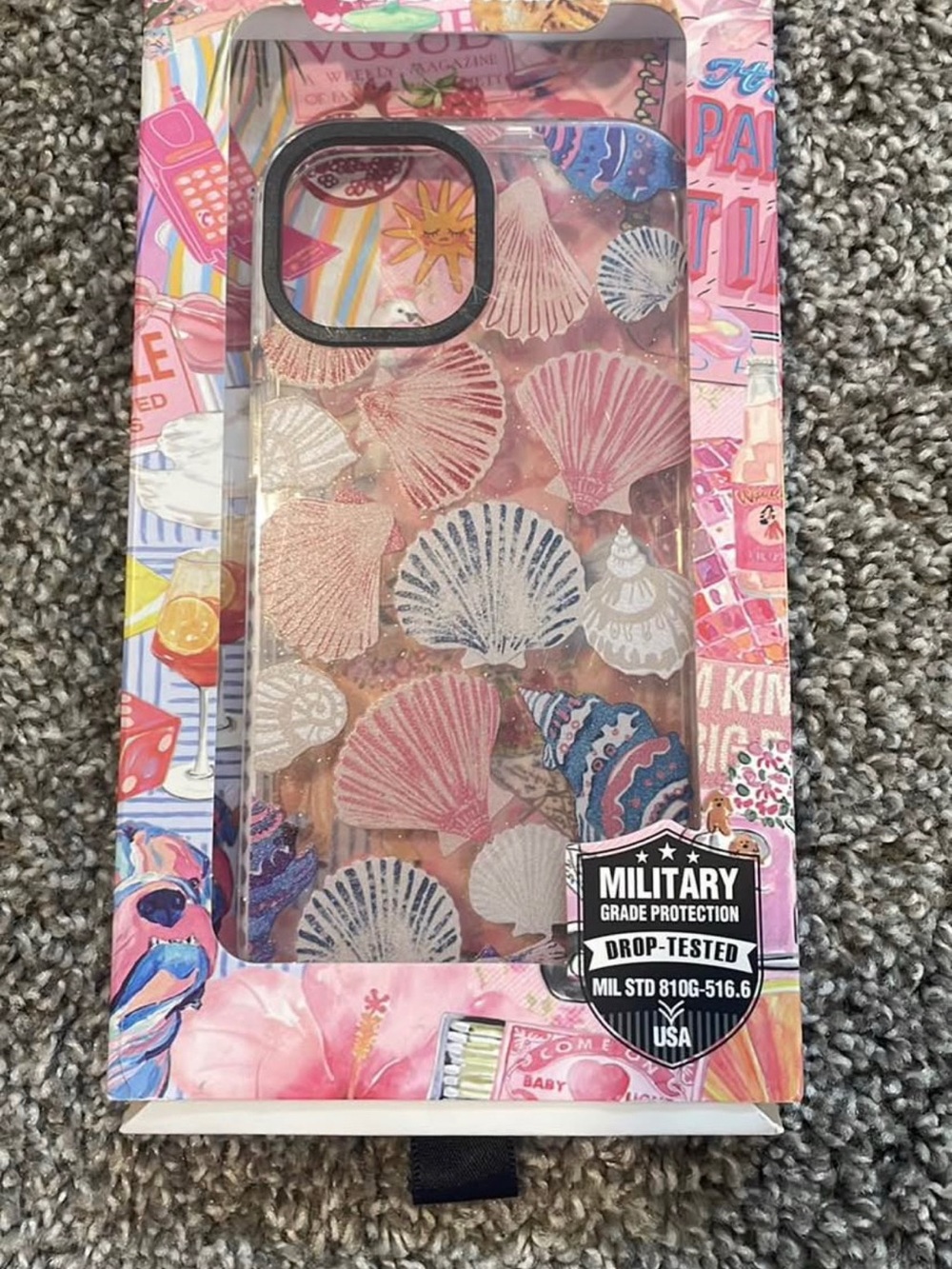 Pink Seashell Clear Phone Case — Stylish Protective Cover